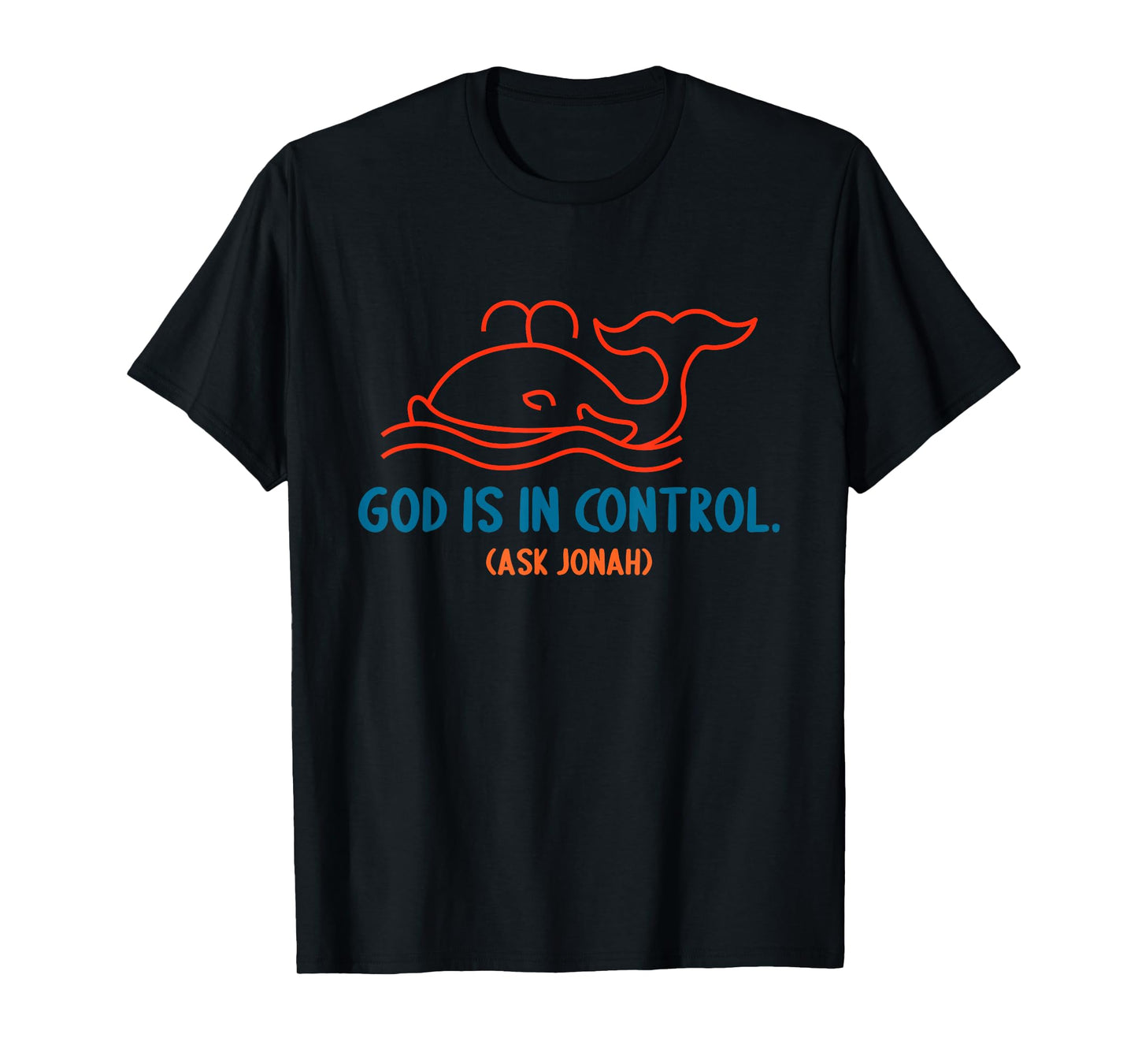 God Is In Control Ask Jonah Dolphin Vintage Design T-Shirt