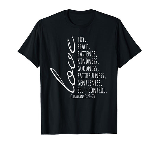 Inspiring Love Joy Peace Patience Christian Church Faith Pun T-Shirt