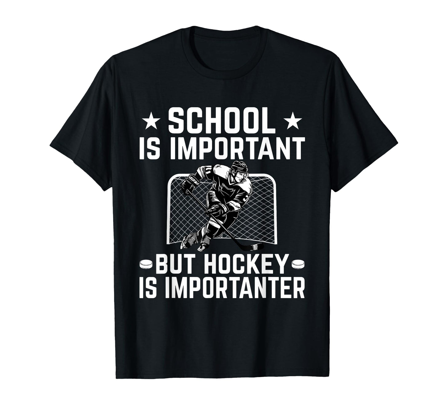 Funny Hockey Art for Boys Men Women Teens Kids Ice Hockey T-Shirt
