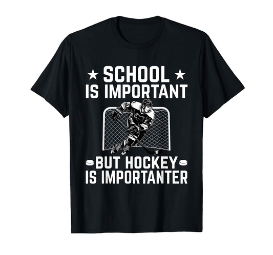 Funny Hockey Art for Boys Men Women Teens Kids Ice Hockey T-Shirt