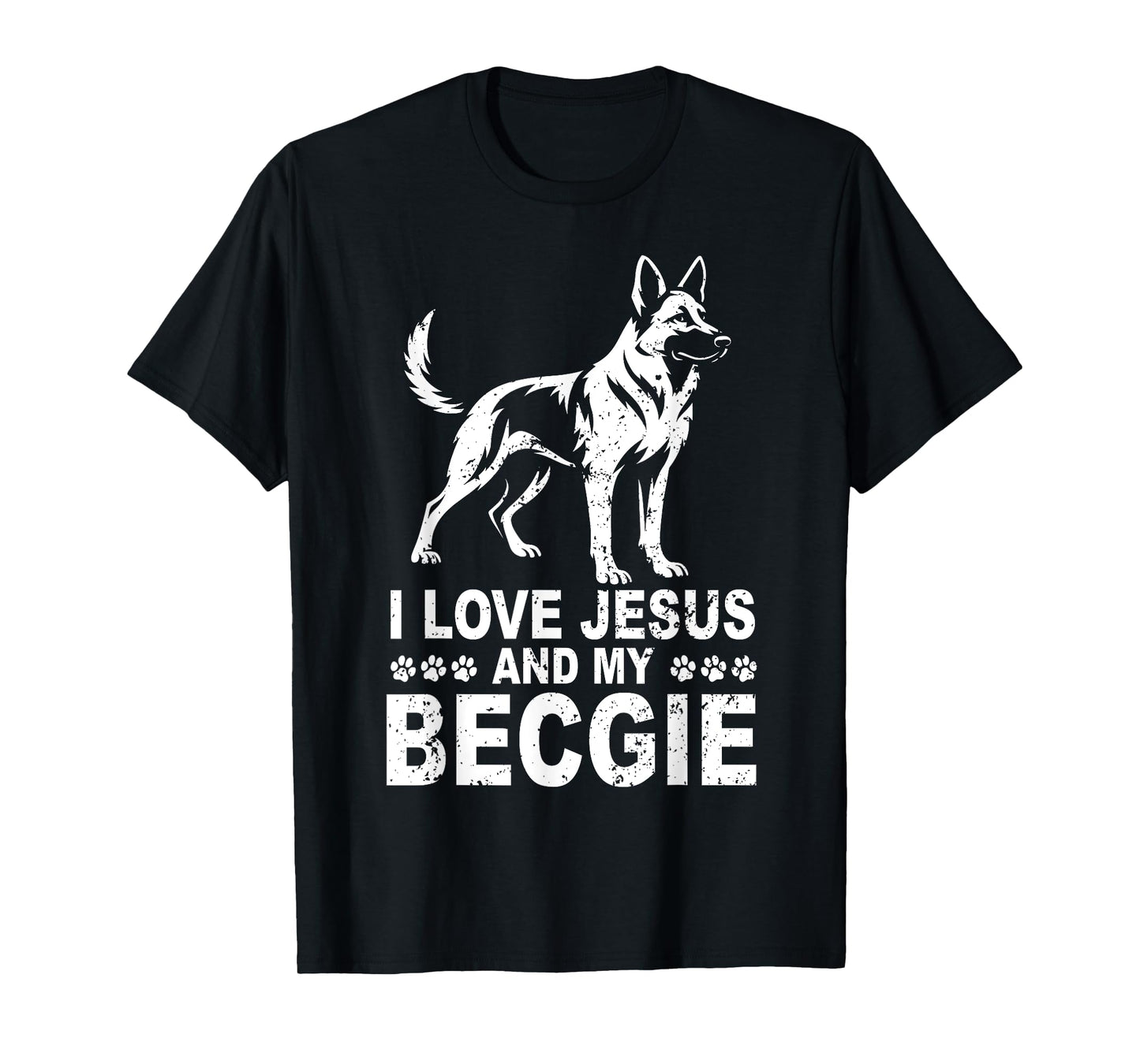 I Love Jesus and My Becgie Christian T-Shirt