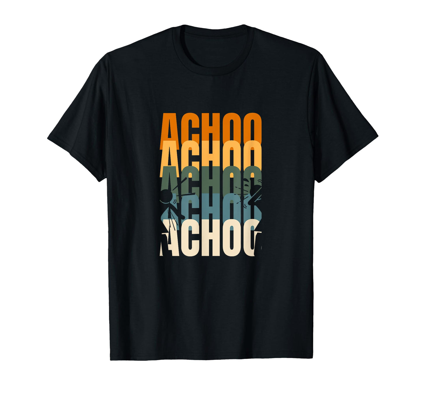 Achoo Funny Sneezing Design Humor Sneeze Cough T-Shirt