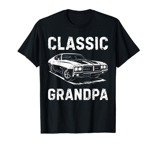 Classic Grandpa Shirt Funny Men Old Classic Car Lover T-Shirt