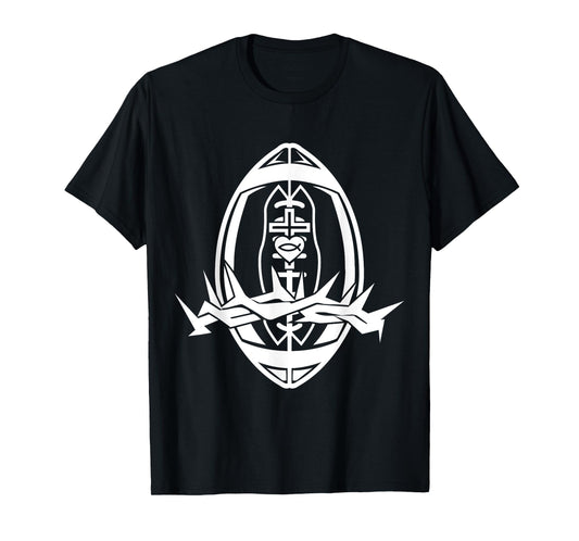 Religious Jesus Football Christ GOD Football T-Shirt