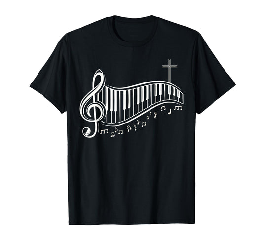 Christian Worship Music Choir Piano Pianist Piano Player T-Shirt