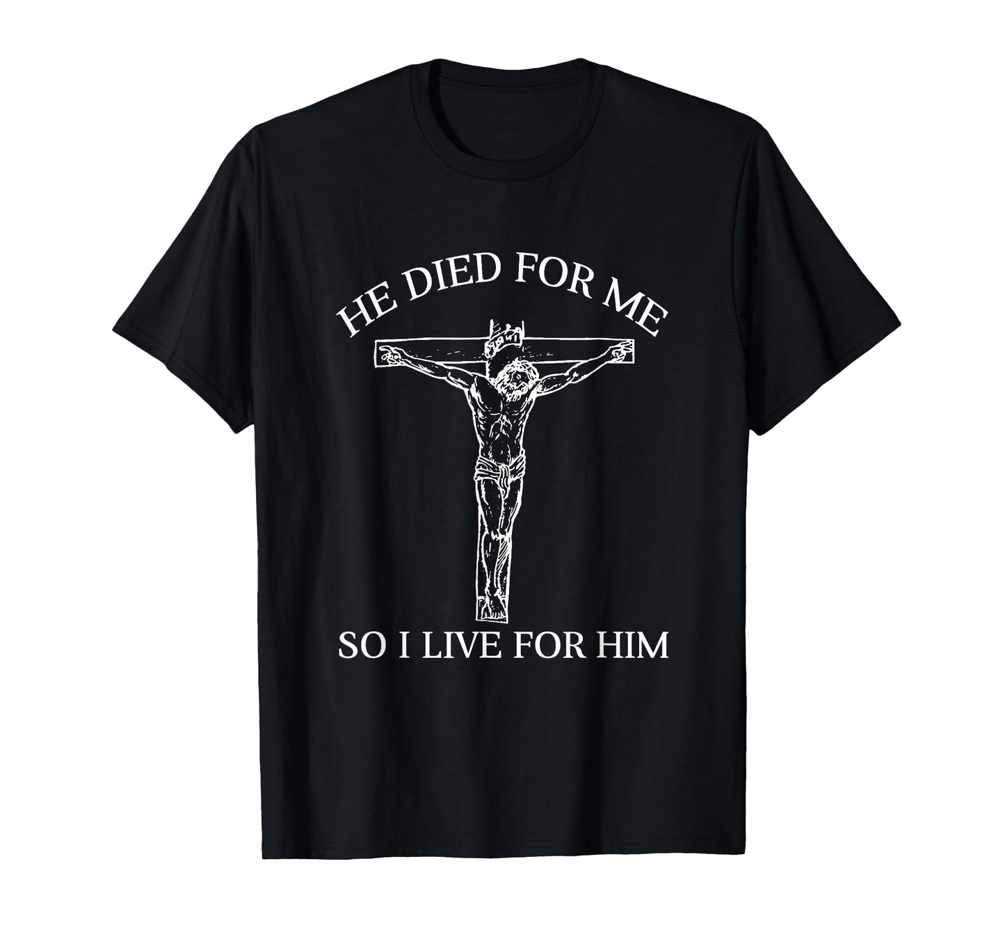 I Live for Jesus Christ Cross Christians Grateful T-Shirt