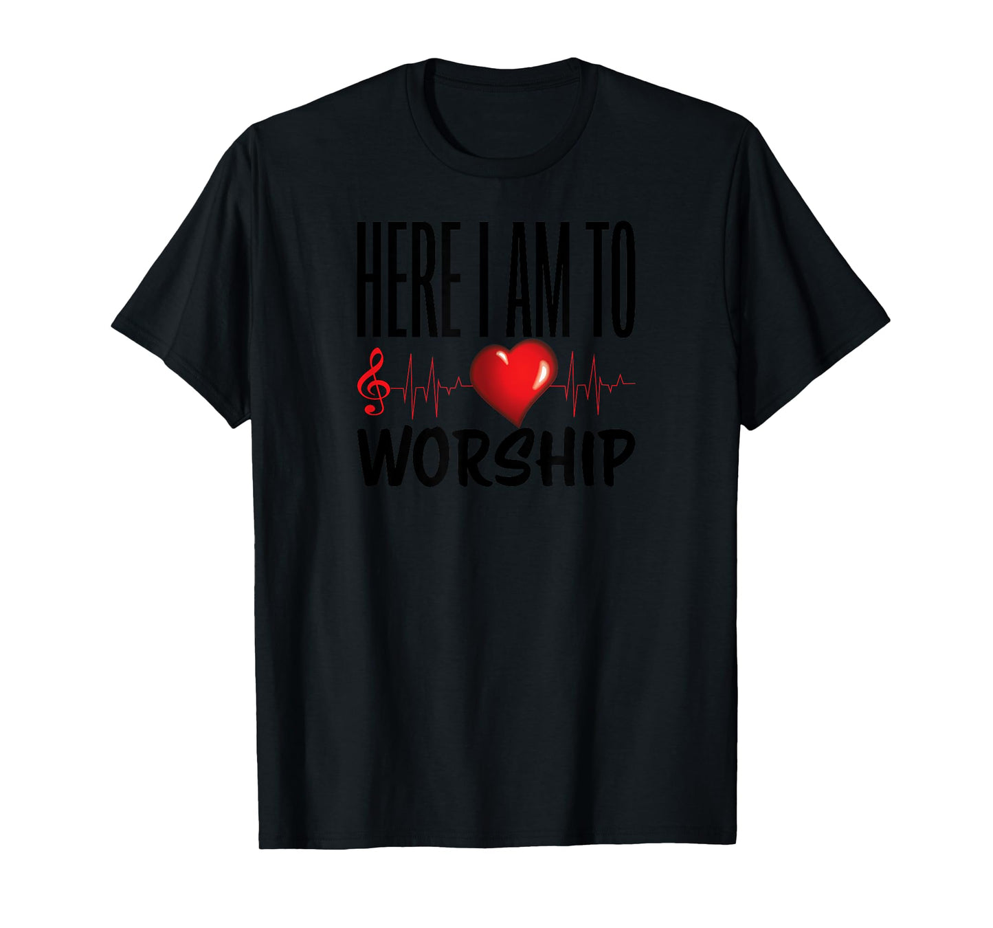 Christian Here I am Worship Jesus Love Christians T-shirt T-Shirt