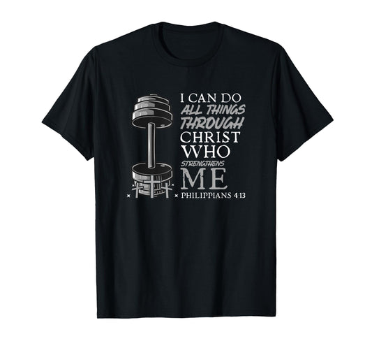 Can Do All Things Weightlifter Christian Gym Bible Verse T-Shirt