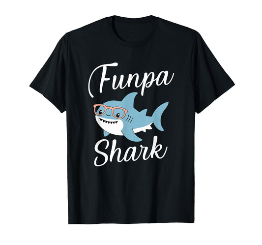 Funpa Shark Funny Matching Family Grandpa T-Shirt