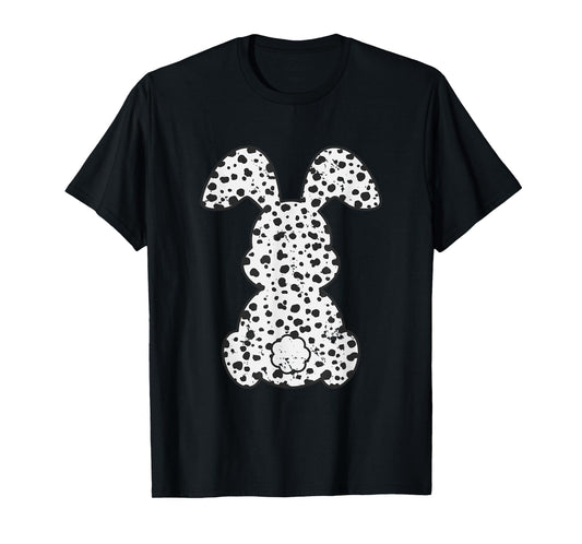 Grunge Dalmatian Bunny Happy Easter Bunny Dalmatian Easter T-Shirt