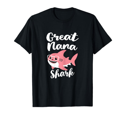 Great Nana Shark Mother's Day Grandma Funny T-Shirt