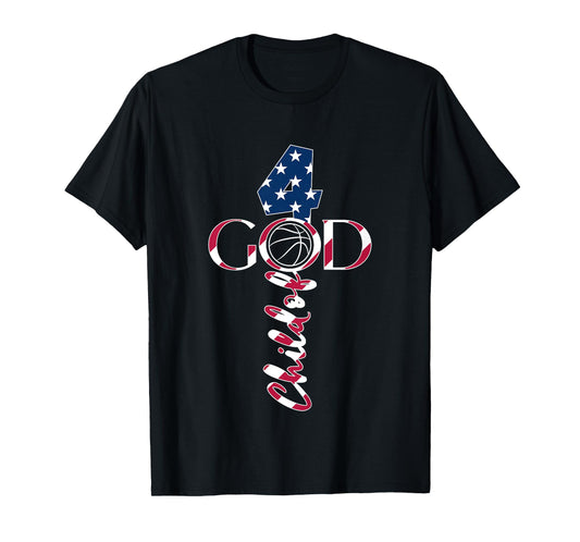 JESUS 4 YEARS CHILD OF GOD BASKETBALL 4th BIRTHDAY T-Shirt