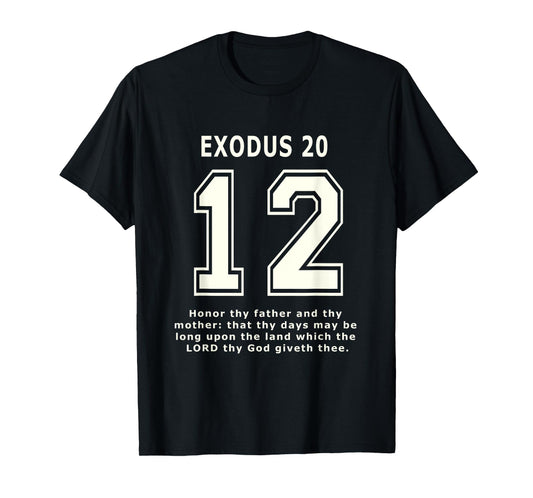 Exodus 12 Team Sports Bible Verse Christian Jersey T-Shirt