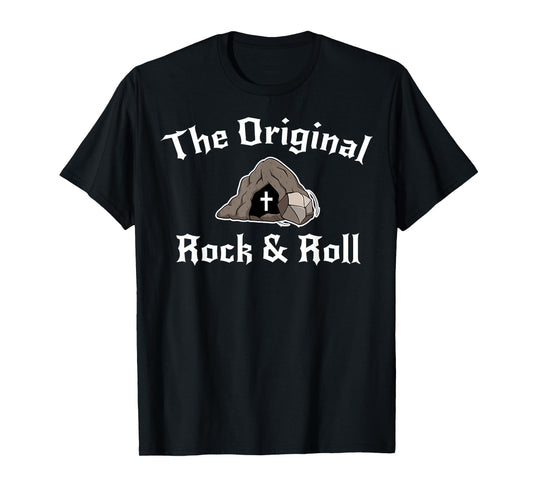 Rock And Roll Funny Easter Tomb Christian Original T-Shirt