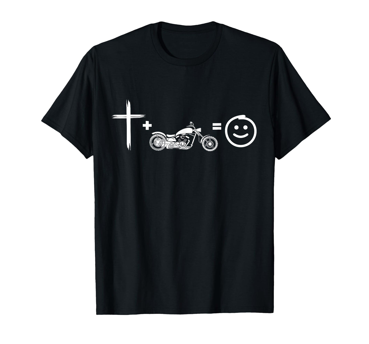 Jesus and motorcycles makes me happy, funny christian biker T-Shirt