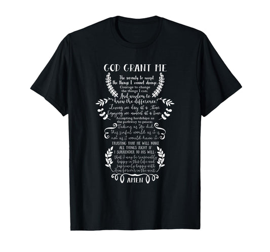 God Grant Me The Serenity Christian Prayer T-Shirt