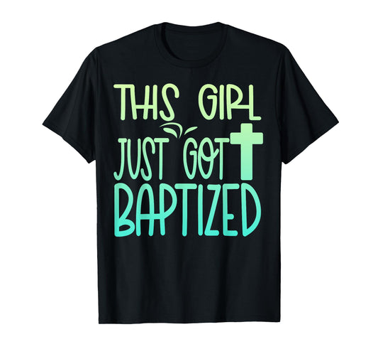 Baptism Kids Girl Cute Baptized Christian 2025 I Decided T-Shirt