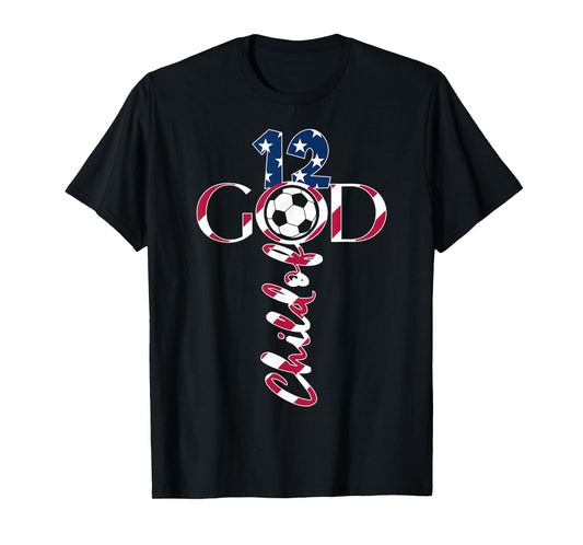 JESUS 12 YEARS CHILD OF GOD SOCCER 12TH BIRTHDAY T-Shirt