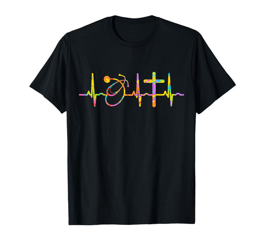 Nursing Jesus Heartbeat Stethoscope Christian RN LPN CNA T-Shirt