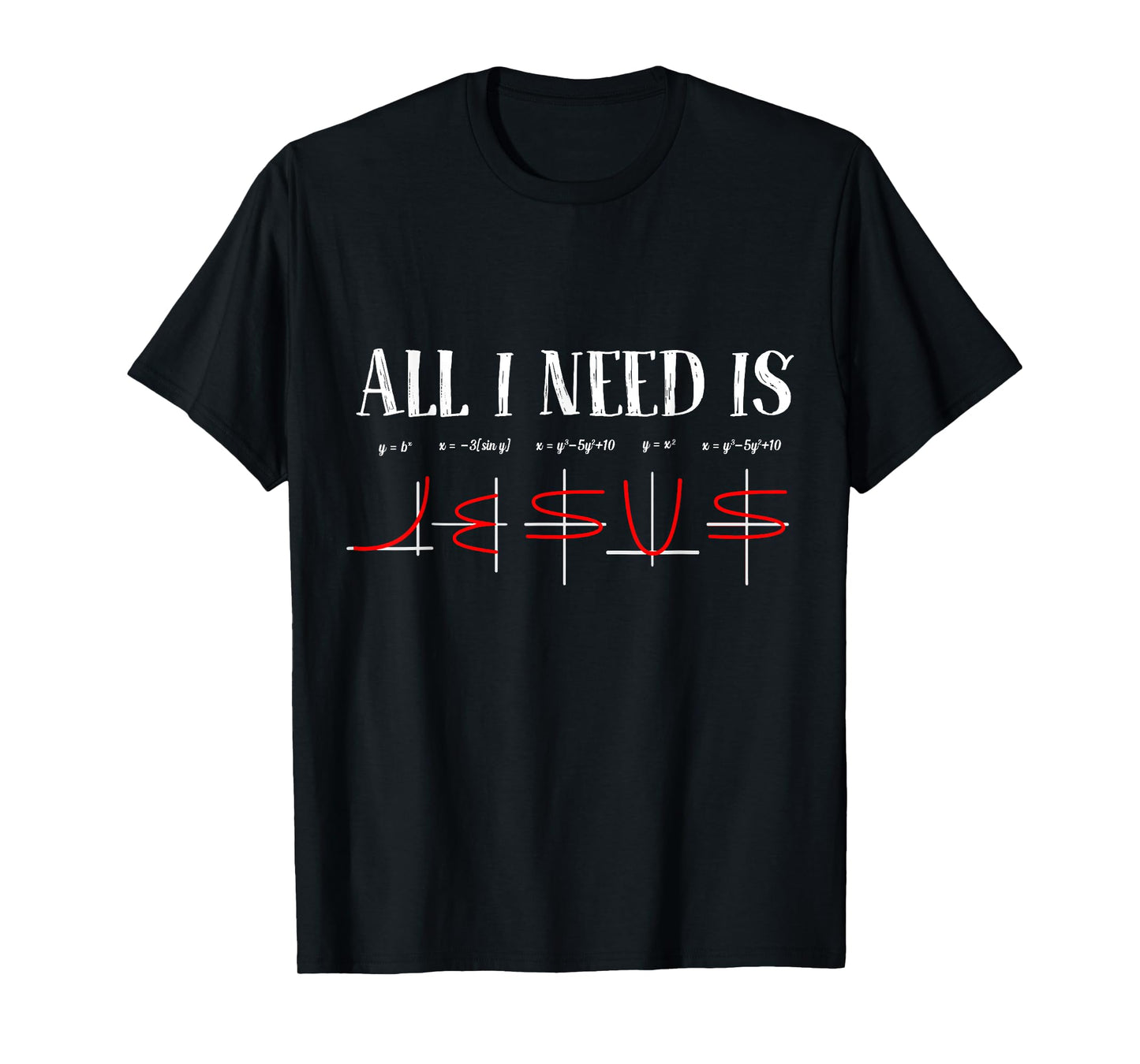 All I Need Is Jesus Math Funny Math Equation Christian Lover T-Shirt