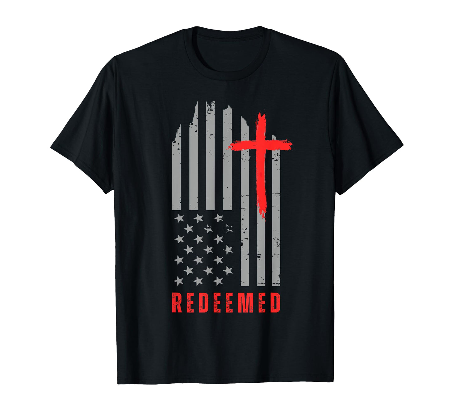 America Pride US Flag Redeemed Cross Christian Shirt T-Shirt