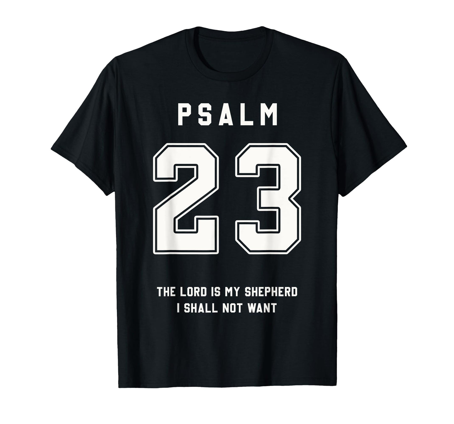 Psalm 23 Bible Verse Team Sports Jersey Christian T-Shirt