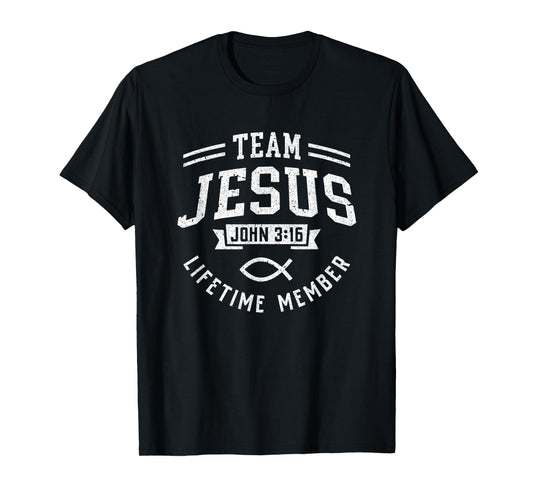 Team Jesus John 3-16 Faith Christian Men Women Gift T-Shirt