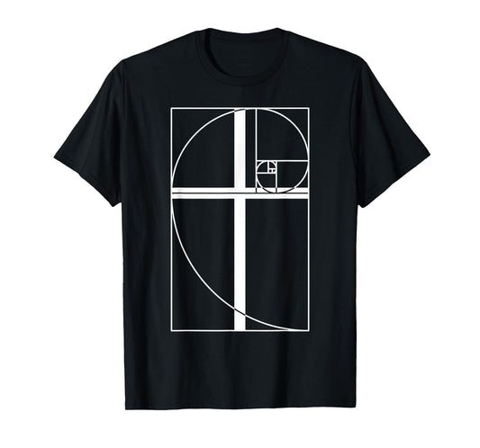 Golden Ratio Cross Christian Fibonacci Sequence Math Teacher T-Shirt
