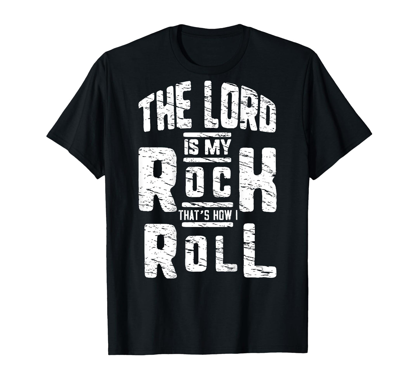 Jesus Cross The Lord Is My Rock America Heart ART ON BACK T-Shirt