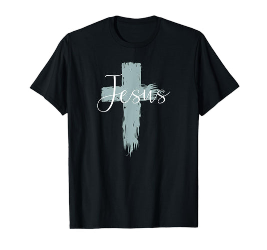 Jesus On Cross Paint Cool Religion God Faith Christian Gift T-Shirt