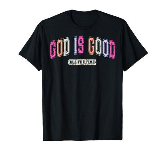 Vintage Retro Christian God Is Good All The Time Jesus T-Shirt