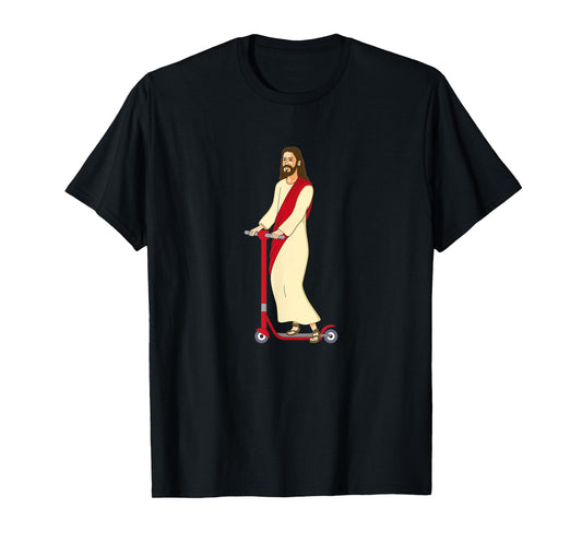 Christ on a Scooter Lord Jesus God Church Gift T-Shirt