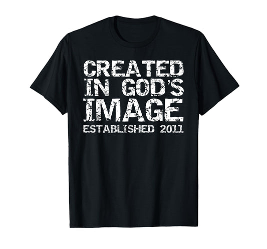 2011 Birthday Boys 2011 Birth Year Created in God's Image T-Shirt
