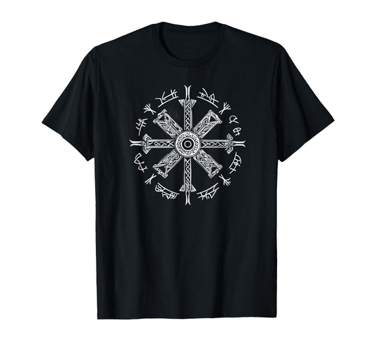 The Viking Valhalla Rune Merch Unisex-Adults Retro Celtic Viking T-Shirt, Black, Small, Short Sleeve