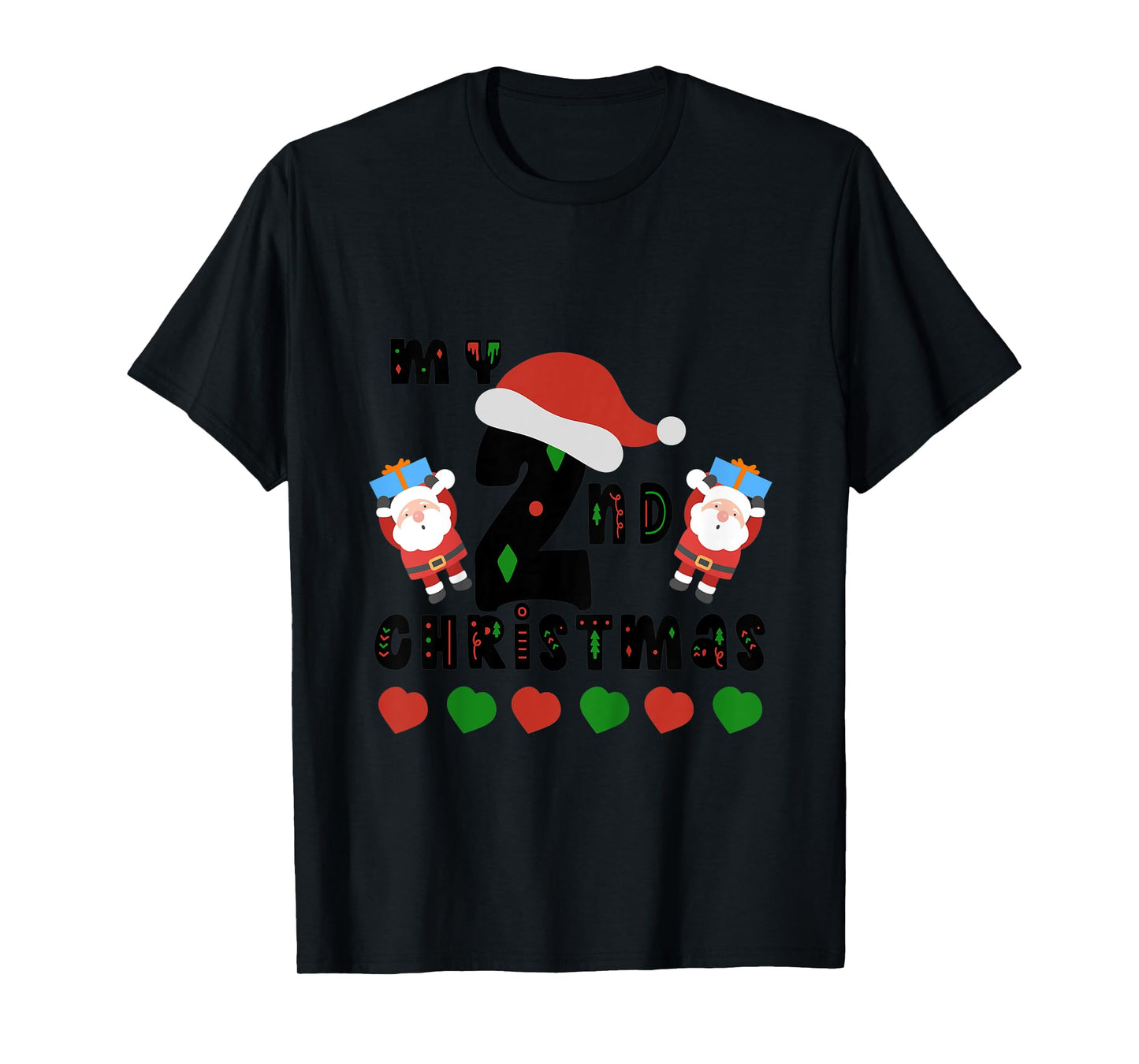Kids My Second Christmas Baby Child 2nd Xmas Gift Idea T-Shirt