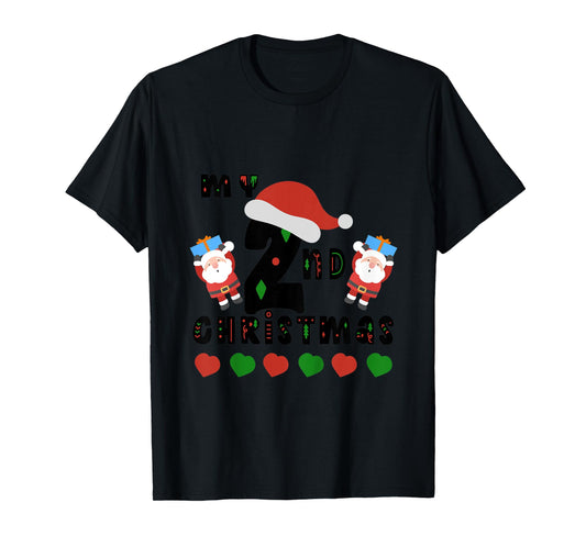Kids My Second Christmas Baby Child 2nd Xmas Gift Idea T-Shirt