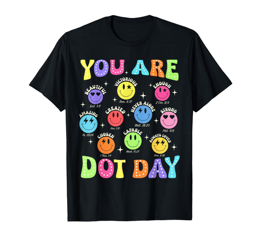 You are Enough Christian Bible Dot Day Colorful Polka Dot T-Shirt
