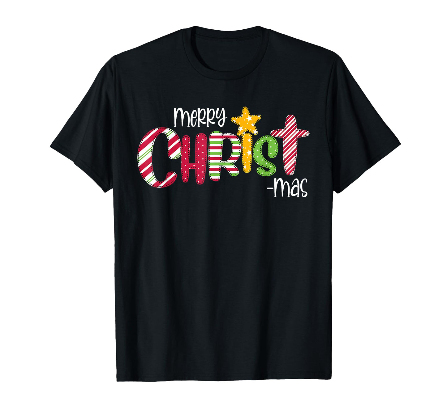 Merry Christmas Candy Cane Christ Holiday Faith T-Shirt