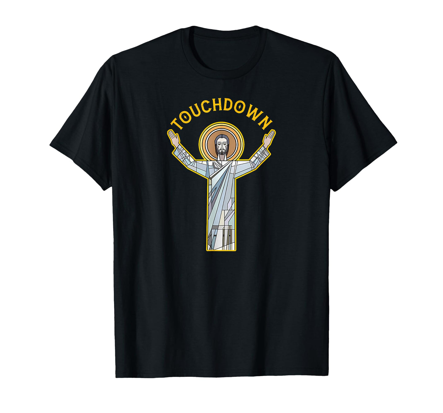 Jesus Touchdown Fun Christian Faith Saying Meme Christ Pray T-Shirt