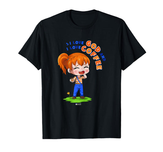 Coffee and God - Lina - Christian girl T-Shirt