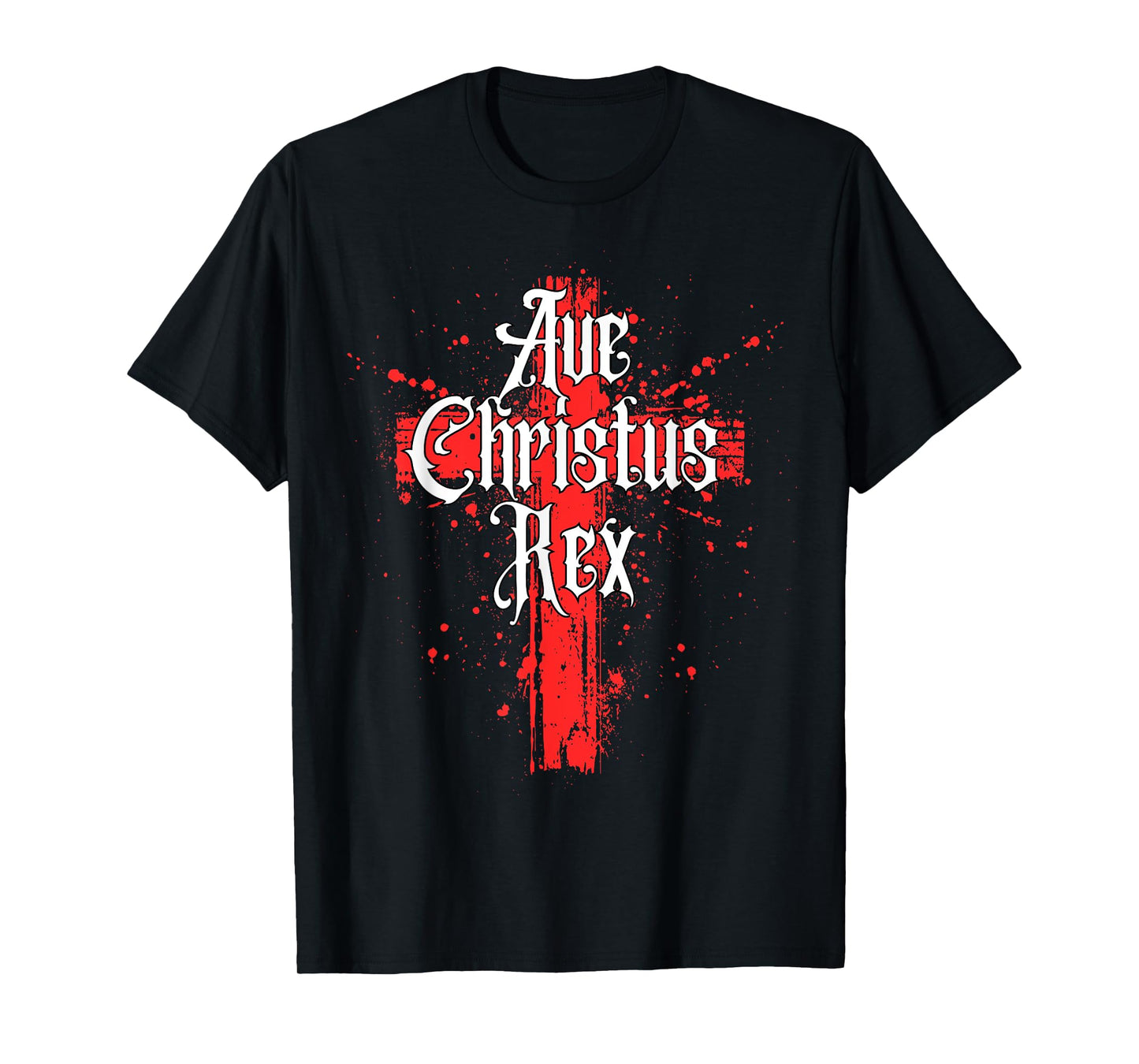 Ave Christus Rex Gothic Christian Art Tee T-Shirt