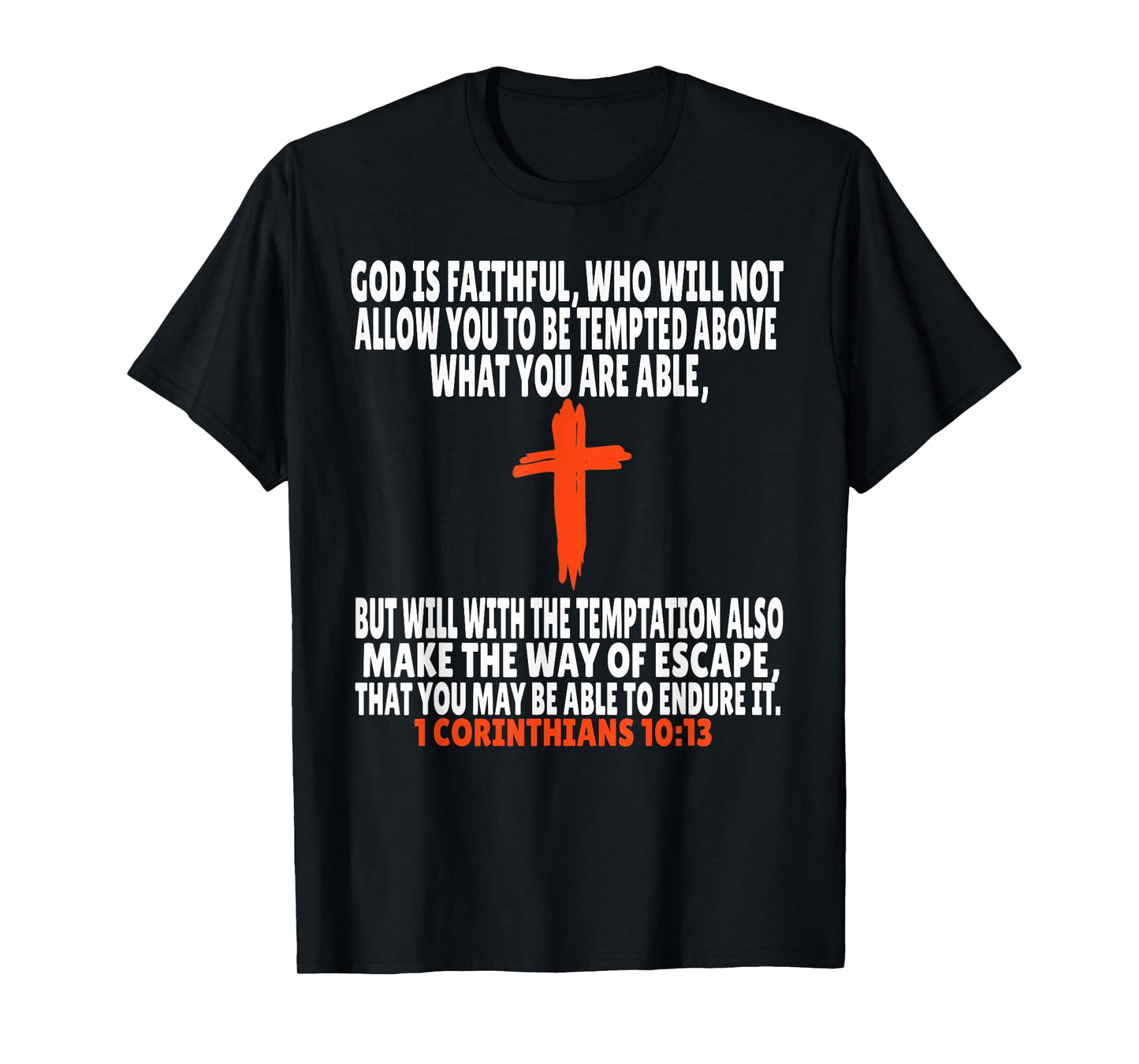 1 Corinthians 10:13 Bible Verses Scripture T-Shirt
