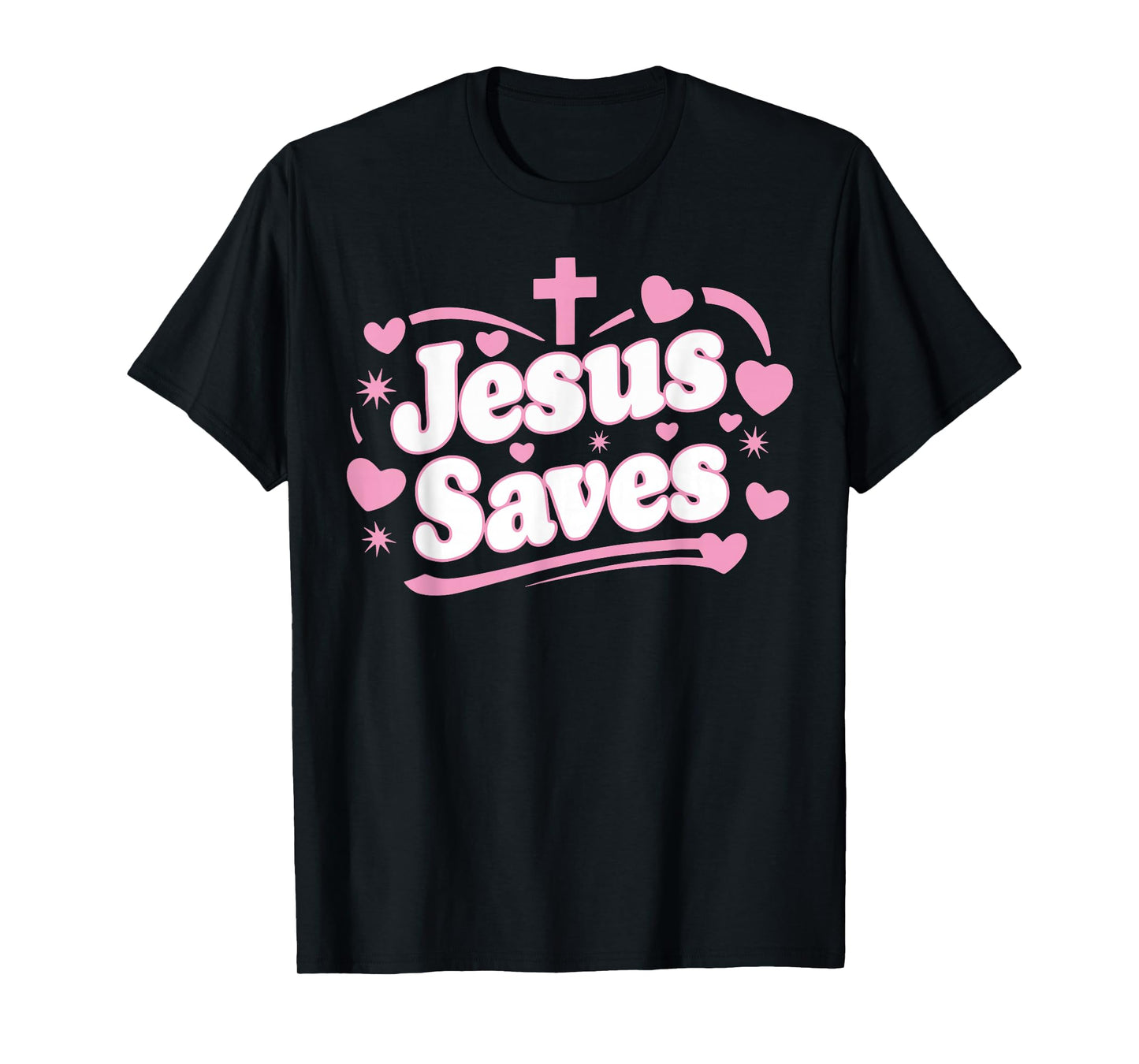Jesus Saves Christian Cross God Faith Bible Religious Pray T-Shirt