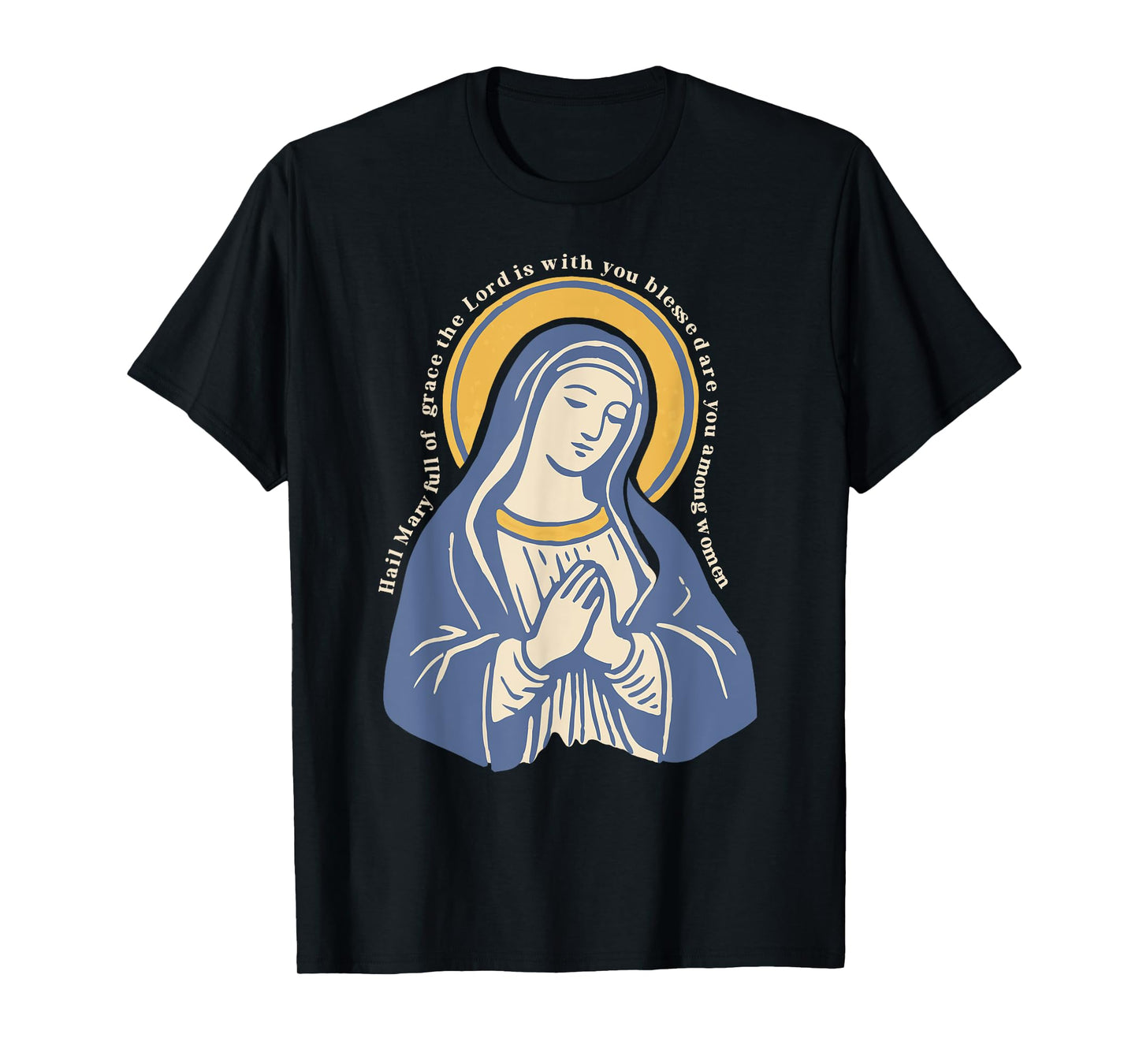 Catholic Vintage Hail Mary Full of Grace Christian T-Shirt