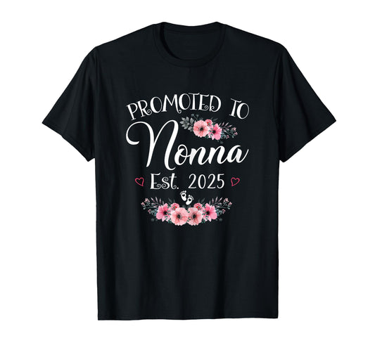 Promoted To Nonna 2025 Mother's Day Soon To Be Mom Pregnancy T-Shirt