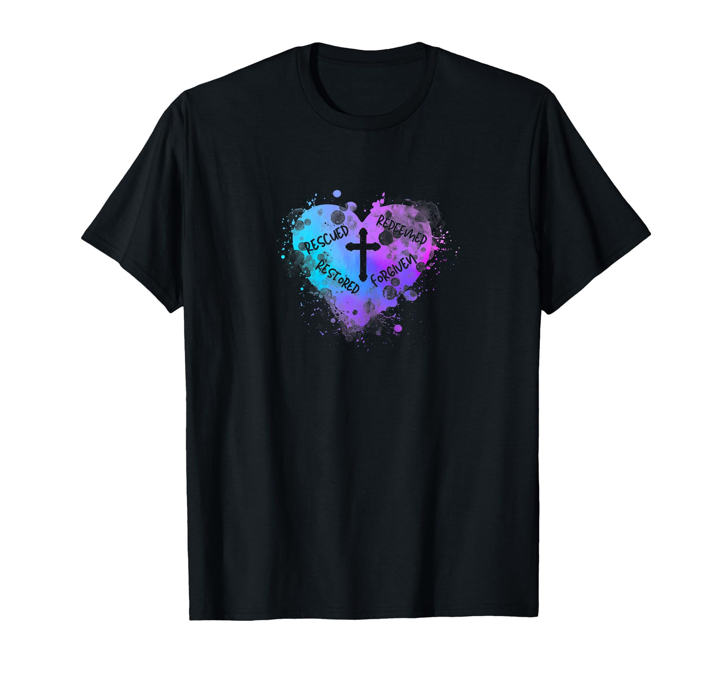 Women's Heart of Grace - Forgiven. Restored. Christian. T-Shirt