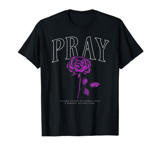 Catholic Y2K Graphic Tee Faith Streetwear Pray T-Shirt