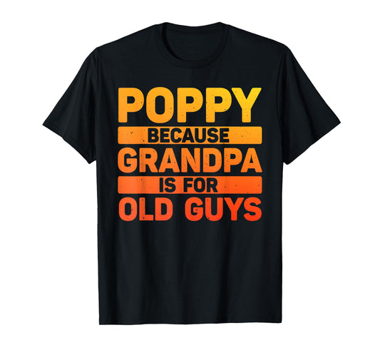 Poppy Design For Grandpa From Grandkids Father's Day Poppy T-Shirt