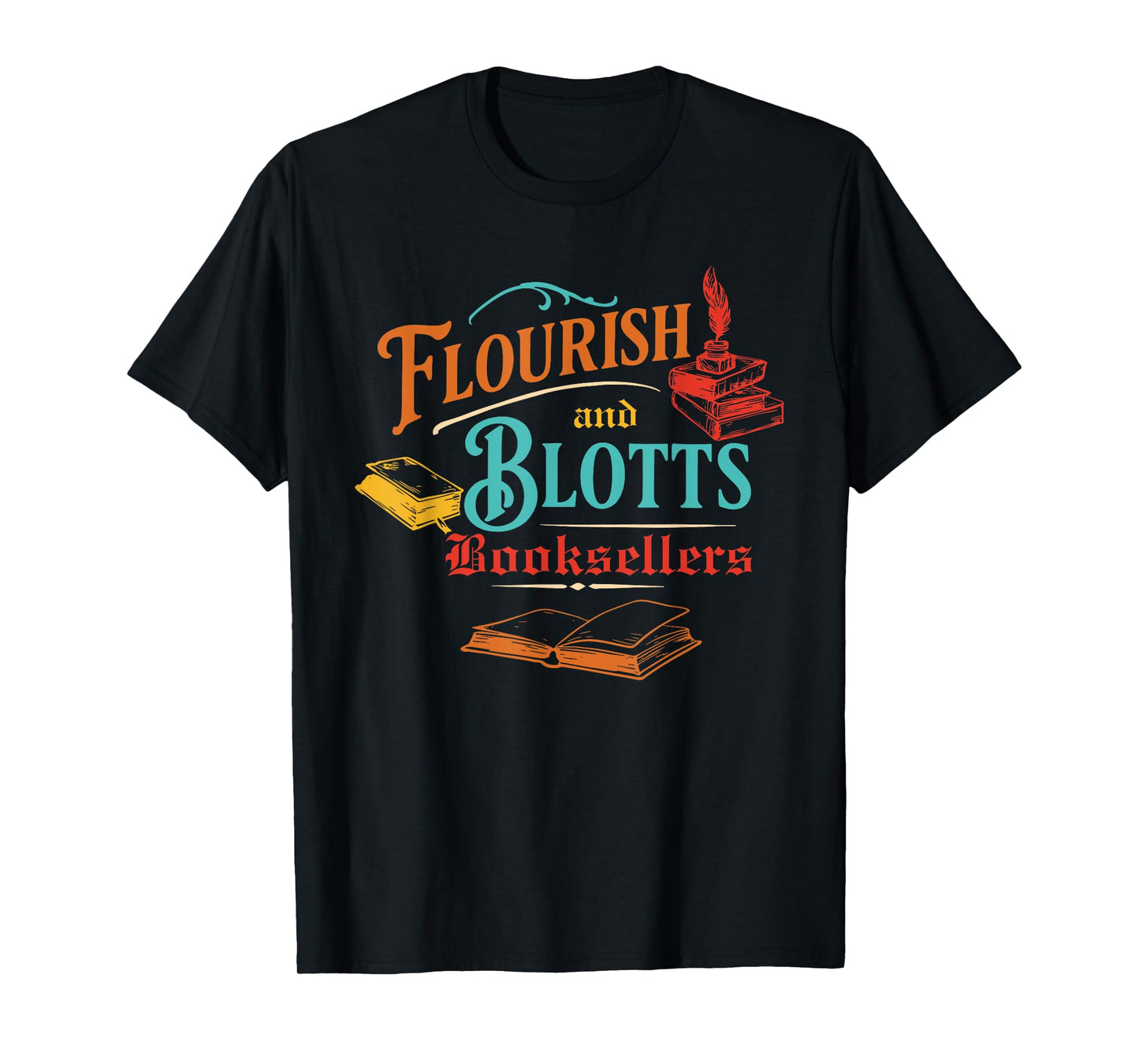 Flourish And Blotts Booksellers Vintage Design T-Shirt