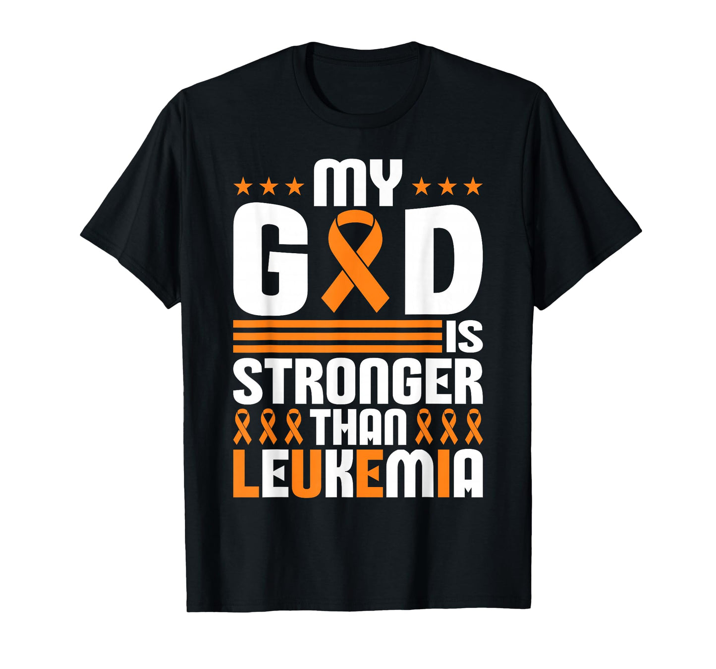 Childhood Leukemia Fighters Orange Ribbon Awareness T-Shirt